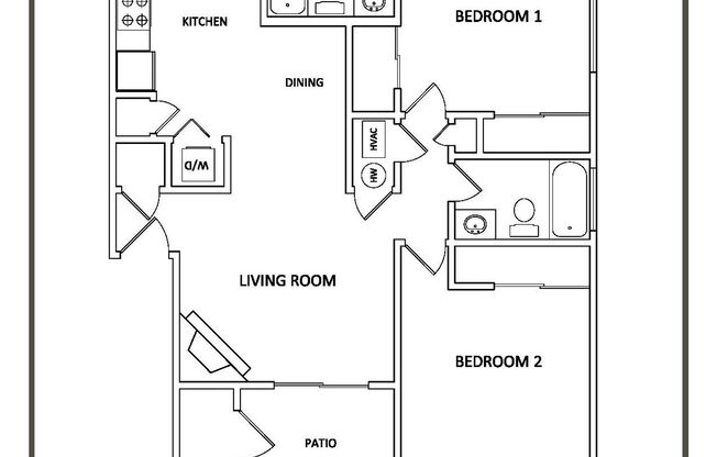 2 beds, 2 baths, 900 sqft, $1,995, Unit 6TH-4