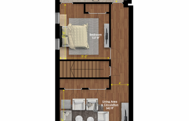 1 bed, 1 bath, 740 sqft, $1,300, Unit 1