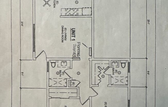 2 beds, 2 baths, 725 sqft, $3,395, Unit Unit 1