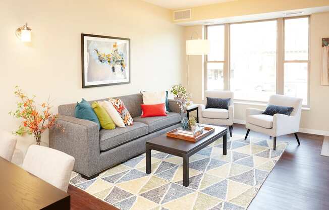 Living Room at The Cambric Senior Apartments, St. Paul