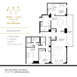 3 beds, 2.8 baths, 1,829 sqft, $3,734