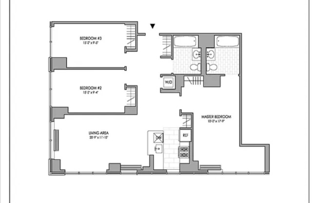 3 beds, 2 baths, $10,495, Unit 4103