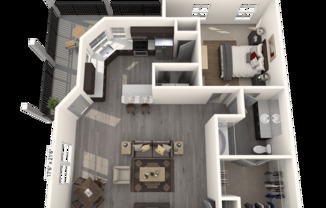 1 bed, 1 bath, 914 sqft, $1,223