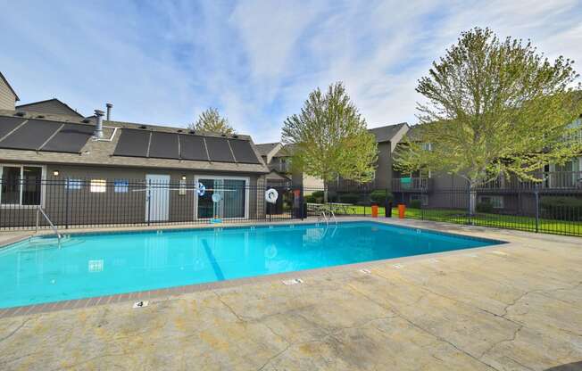 the swimming pool at our apartments