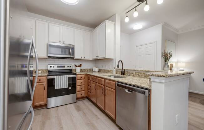 Come see how our newly renovated kitchens look at Evergreens at Columbia Town Center.