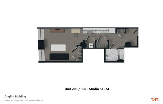 Studio, 1 bath, 581 sqft, $1,950, Unit Unit #305