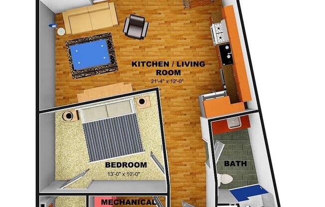 1 bed, 1 bath, 747 sqft, $1,650, Unit 603