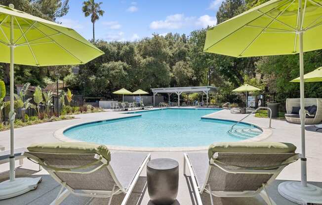 resort style pool at The Lexington Apartment Homes