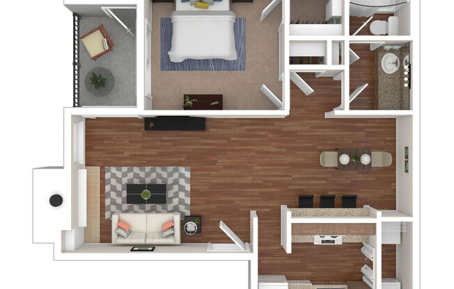 1 bed, 1 bath, 763 sqft, $1,060