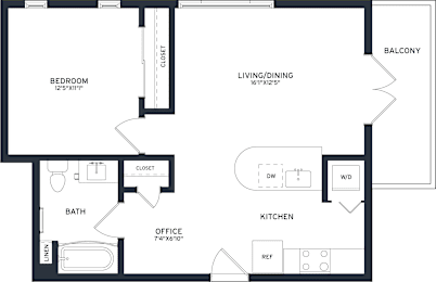 1 bed, 1 bath, 672 sqft, $3,637