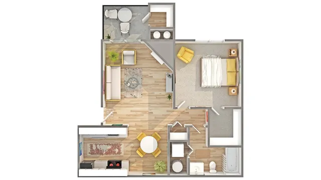 1 bed, 1 bath, 611 sqft, $1,599