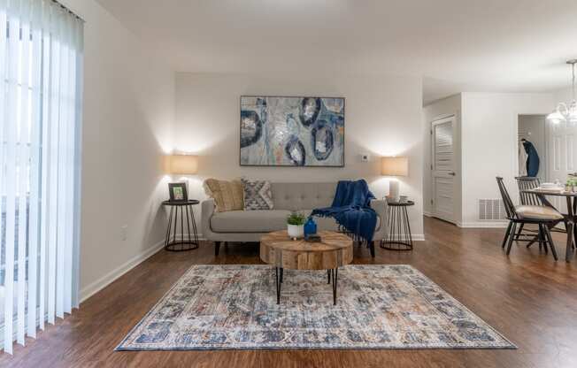 Spacious living room at Barton Farms in Greenwood, IN 46143