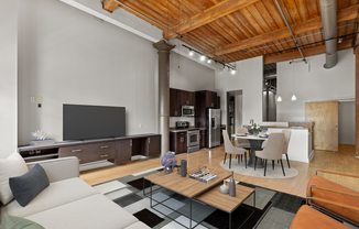 Stylish open-concept living spaces