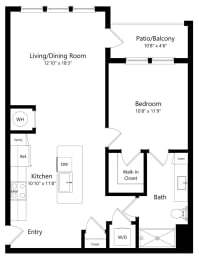 1 bed, 1 bath, 803 sqft, $2,397