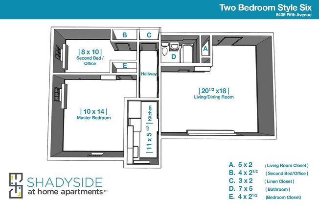 2 beds, 1 bath, 750 sqft, $1,795, Unit C306
