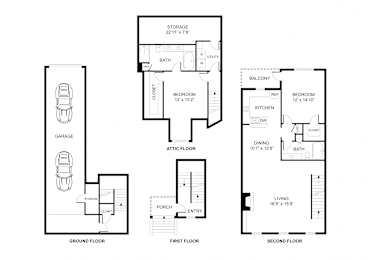 2 beds, 2 baths, 1,454 sqft, $3,087