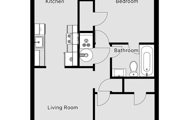 2 beds, 1 bath, 778 sqft, $695, Unit 10