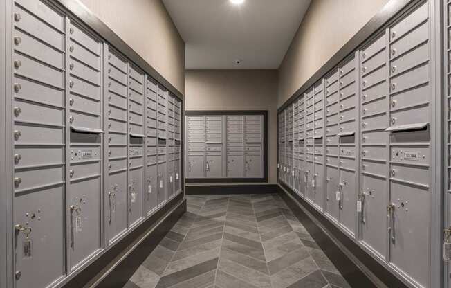 a row of lockers in a locker room