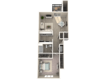 1 bed, 1 bath, 708 sqft, $1,845