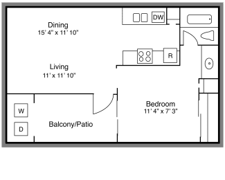 1 bed, 1 bath, 480 sqft, $787