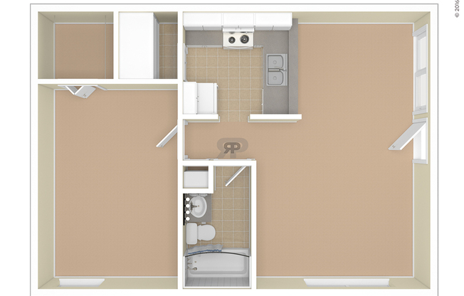 1 bed, 1 bath, 650 sqft, $1,288