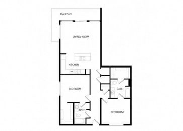 2 beds, 2 baths, 1,294 sqft, $2,600