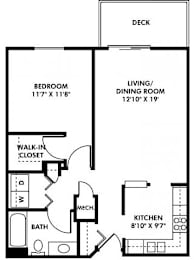 1 bed, 1 bath, 765 sqft, $1,277