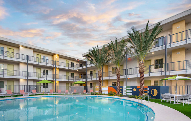 Pool and Community View at Cabana Bridges Apartments in Tucson Arizona