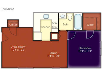 1 bed, 1 bath, 550 sqft, $1,226