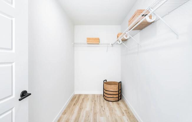 Oversized closets at Modera Riverside offer the space you need to keep your Miami lifestyle perfectly organized.