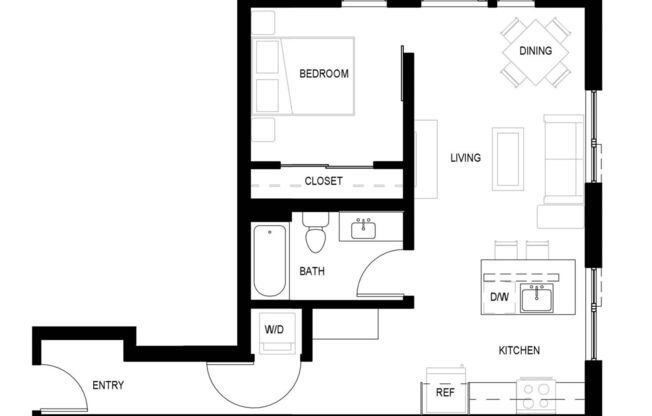 1 bed, 1 bath, 669 sqft, $3,123