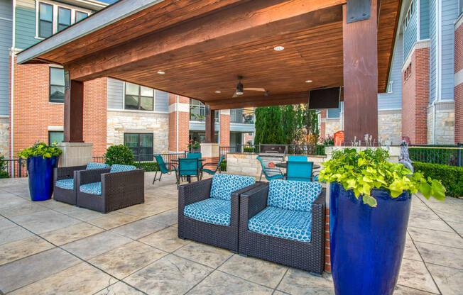 the clubhouse patio at the westminster apartments