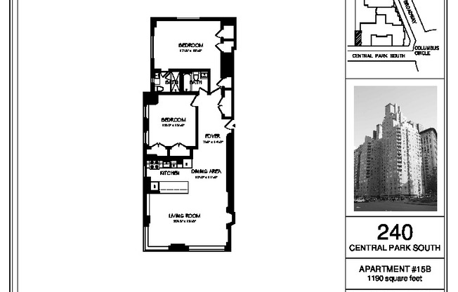 2 beds, 2 baths, 1,300 sqft, $11,538, Unit 15B