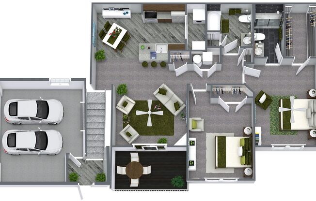 2 beds, 2 baths, 1,304 sqft, $2,275