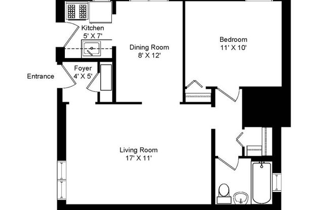 1 bed, 1 bath, 645 sqft, $1,795, Unit 3525.5-1S