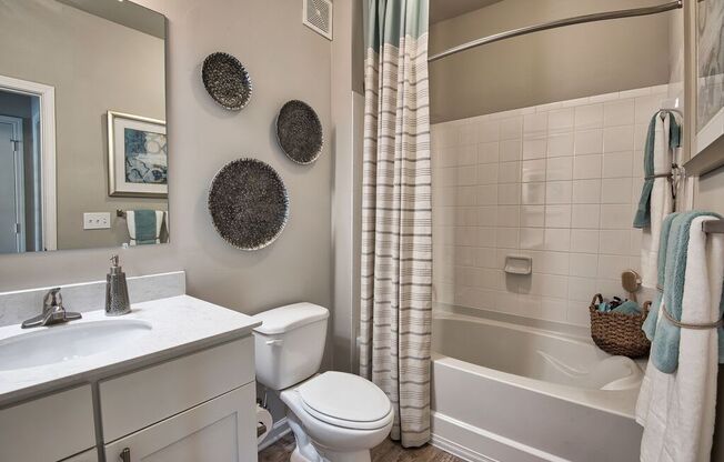 a bathroom with a sink toilet and a bath tub