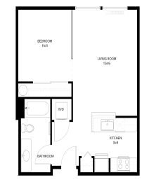 1 bed, 1 bath, 616 sqft, $1,415