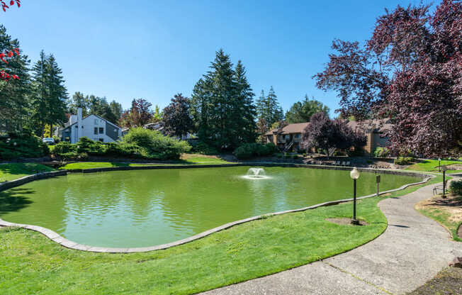 Outdoor Landscaping and Pond