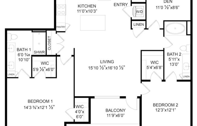 2 beds, 2 baths, 1,368 sqft, $2,360