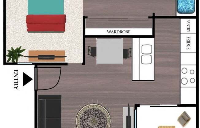 1 bed, 1 bath, 504 sqft, $2,415