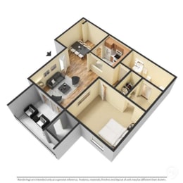 1 bed, 1 bath, 760 sqft, $980