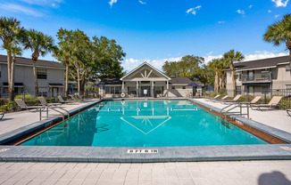 the pool at the preserve at polo apartments
