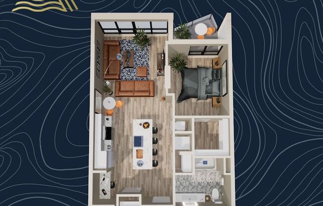 1 bed, 1 bath, 808 sqft, $2,450, Unit #425