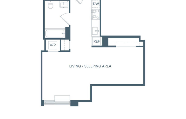 Studio, 1 bath, $3,165, Unit 613E