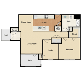 1 bed, 1 bath, 948 sqft, $1,934