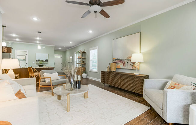 Modern Living Room at Prairie Pines Townhomes, Kansas