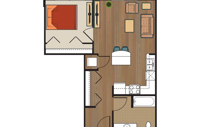1 bed, 1 bath, 625 sqft, $2,395, Unit 503