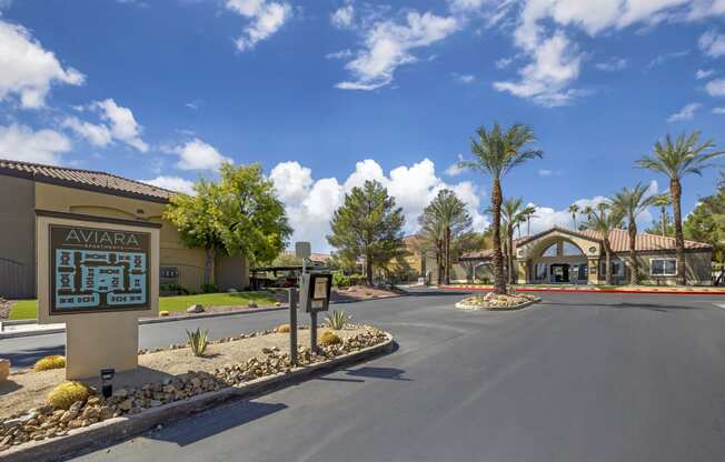 Welcome to Aviara! Our entrance sets the tone for luxury living with its elegant design, lush landscaping, and inviting atmosphere.