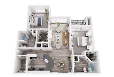 2 beds, 2 baths, 1,269 sqft, $2,037