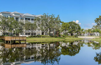 Lake Dock at The Epic at Gateway Luxury Apartments in St. Pete, FL